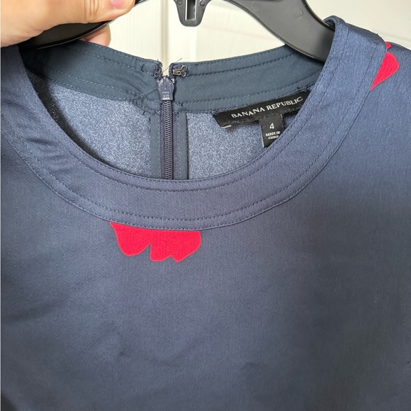 Banana Republic Floral Mini Dress in Navy Blue - Picture 4 of 5